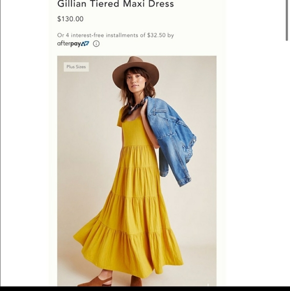 Anthropologie Dresses & Skirts - HPx5 Anthro yellow tiered dress